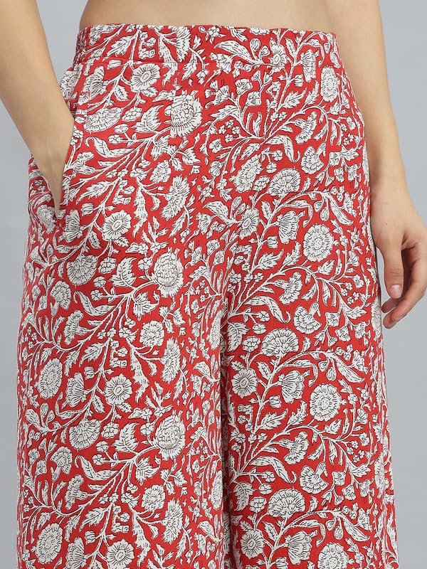 Image of GO COLORS Soft Viscose Printed Palazzo Full Length for Women| Breathable, Mid Rise