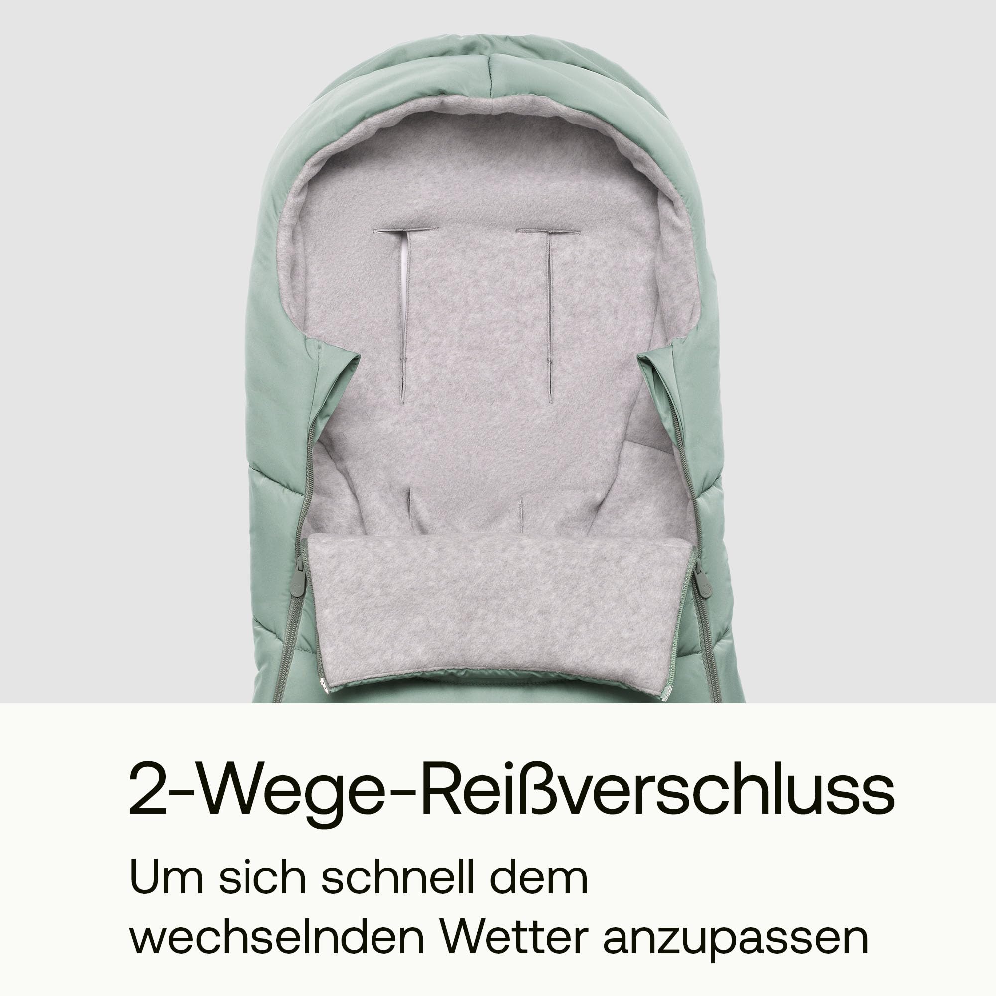 Bugaboo Ganzjahres Fußsack, wasserdichter und atmungsaktiver Fußwärmer, Pine Green