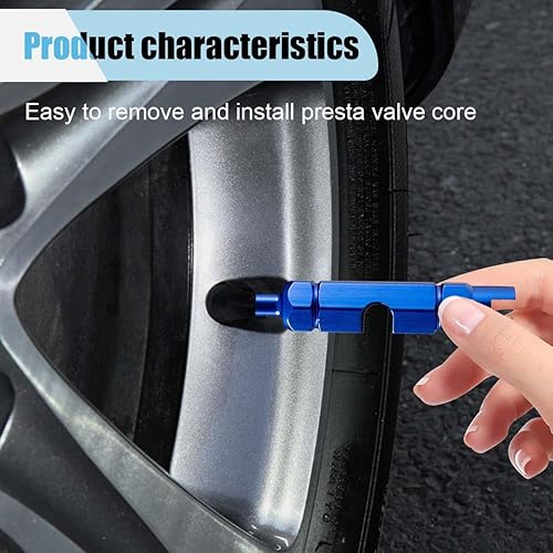 Miniatura 4 de Kit de herramientas de extracción de núcleo de válvula de bicicleta para válvula Presta y Schrader, herramienta de ajuste de reparación de núcleo de
