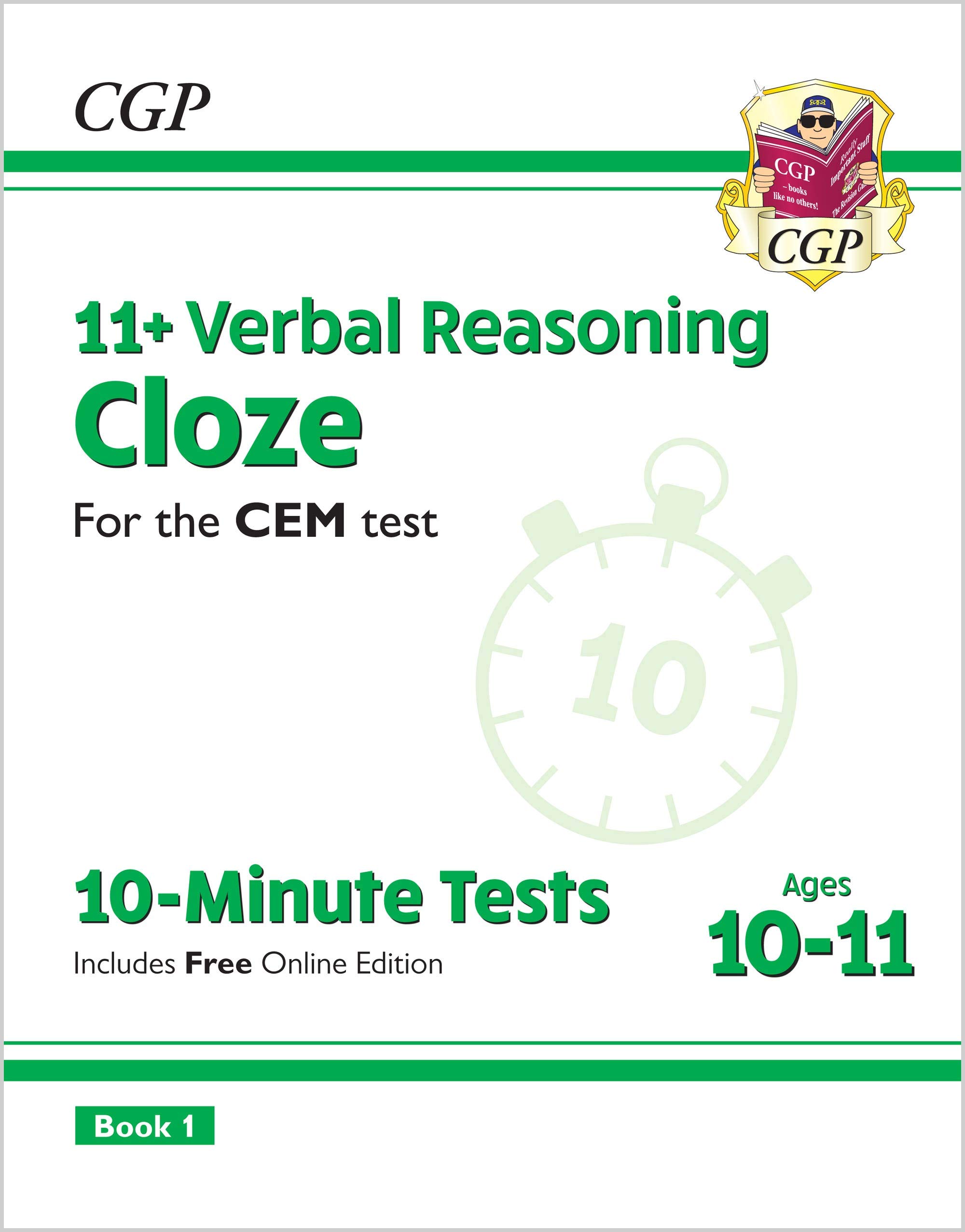 11+ CEM 10-Minute Tests: Verbal Reasoning Cloze - Ages 10-11 Book 1 (with Online Edition)