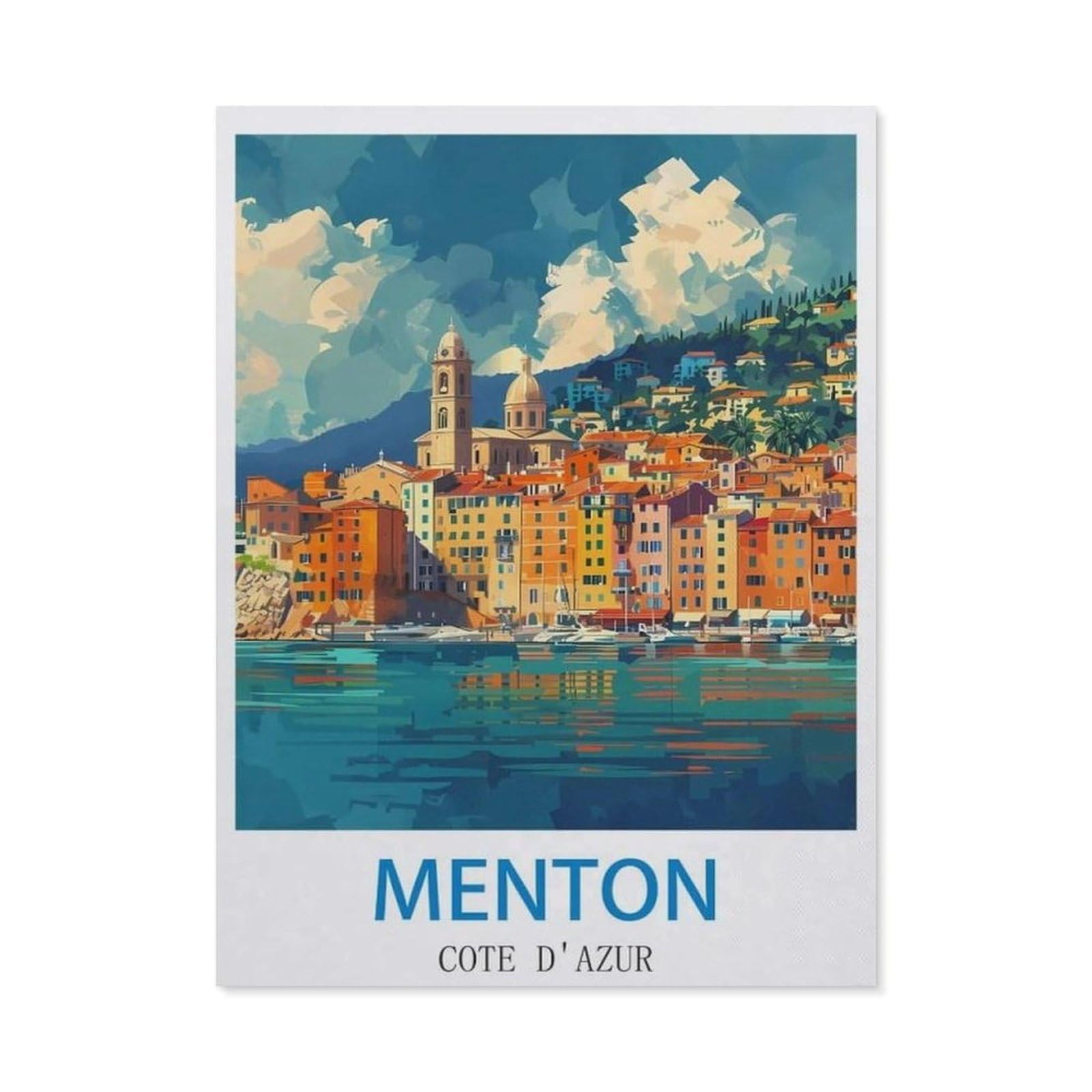 BEAYODKP Full Diamond 5D DIY Diamond Painting，Menton Cote D'azur