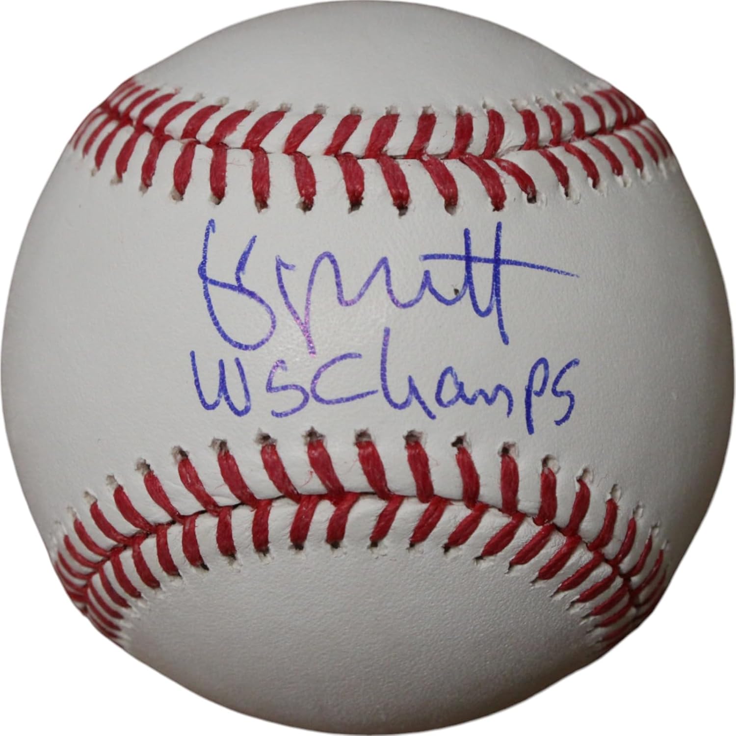 George Brett Autographed Kansas City OML Baseball WS Champs FAN