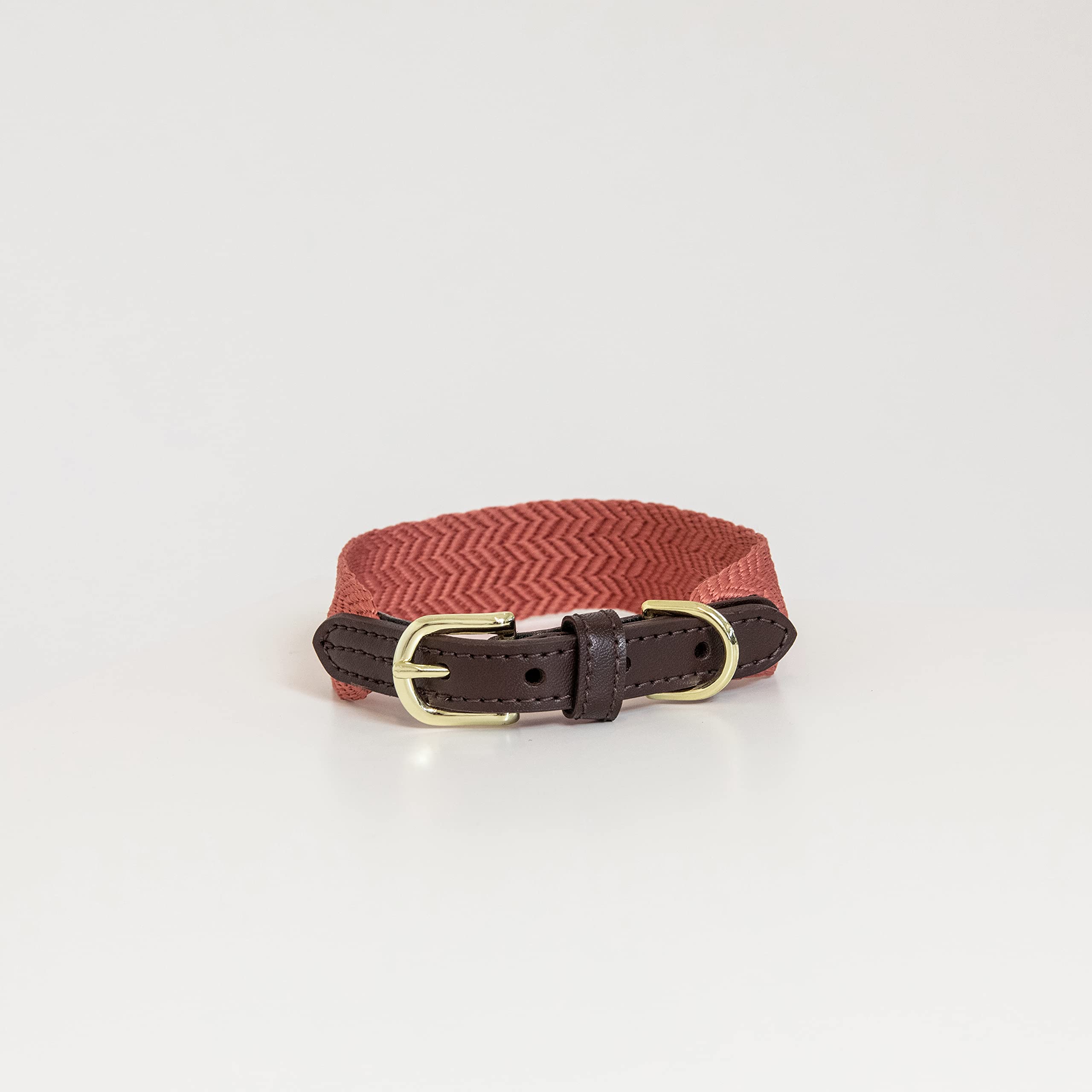 Collier pour chien jacquard XL cuir terracotta évite les irritations