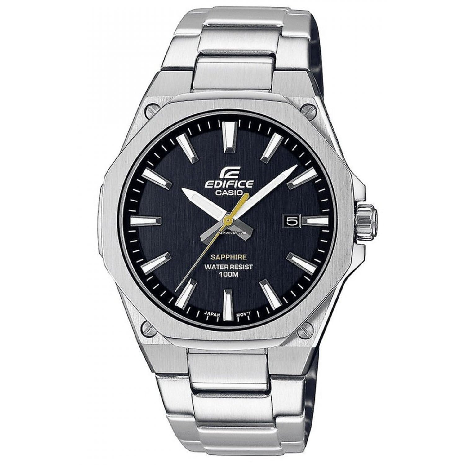 Casio Edifice Armbanduhr Casio Edifice Quarz, silber (Schwarz/Silber)