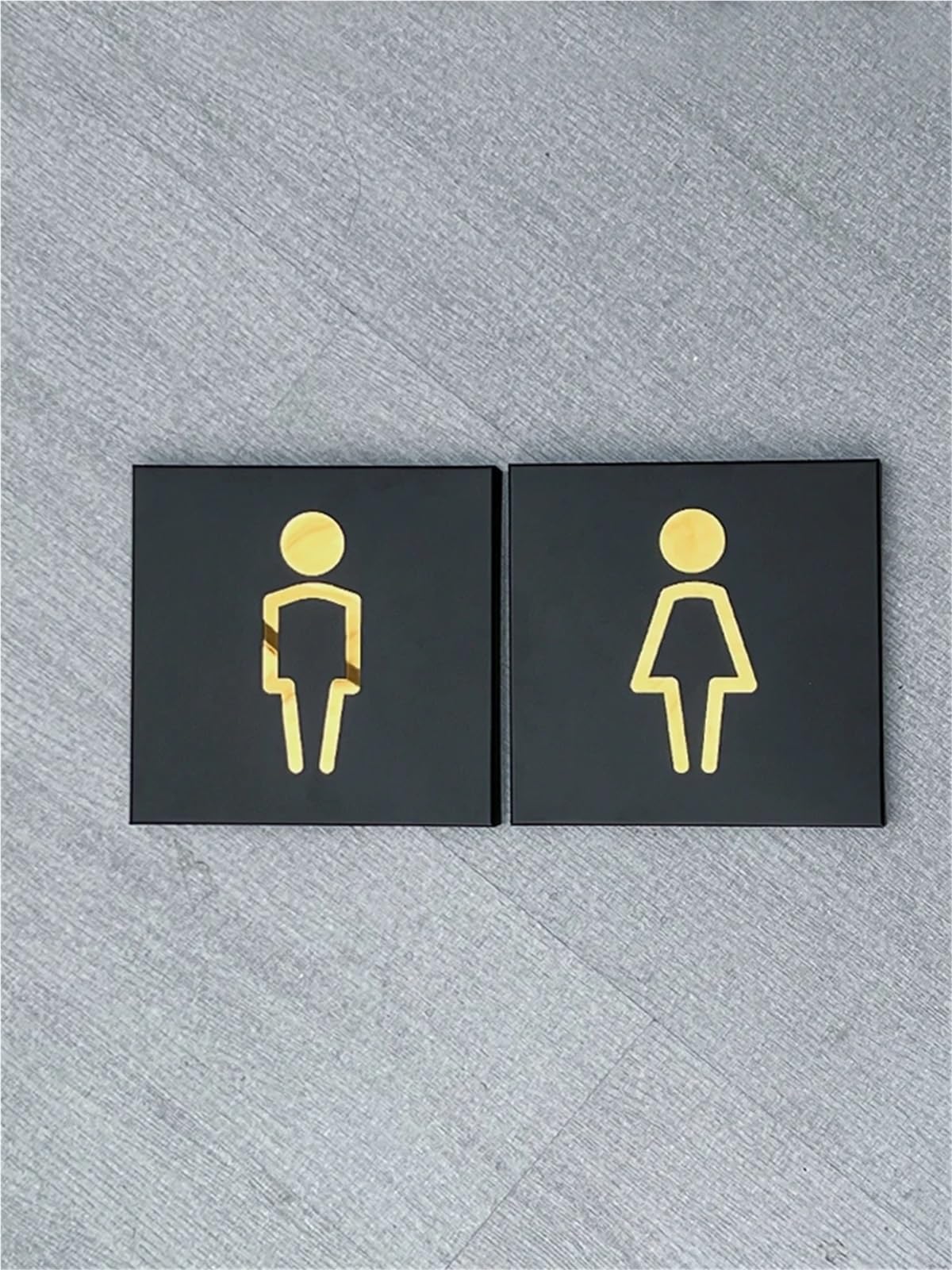 Cartel Aseos Tablero de muestra baño for hombres y mujeres, Wc for puerta, señales, placas Metal masculinas femeninas