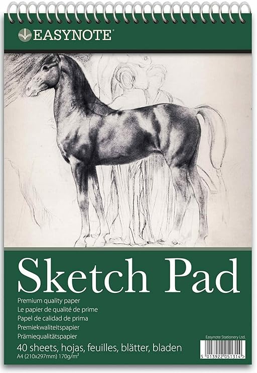 EasyNote A4 Artists Sketch pad - 170gsm Cartridge Paper (Pack of 2)
