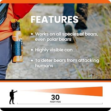 EPA Certified UDAP Bear Spray with Holster Adopted by U.S. Forest Service Officially Imported Bear Spray Commercial Use Municipal Introduction Corporate