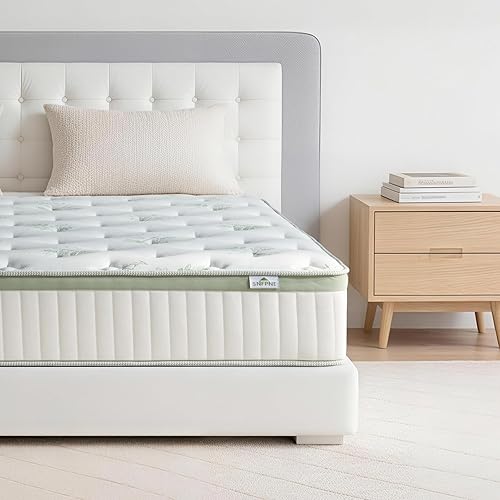 Miniatura 8 de Colchón completo, colchones de tamaño full de 10 pulgadas en una caja, colchón híbrido de espuma viscoelástica, con resortes individuales de