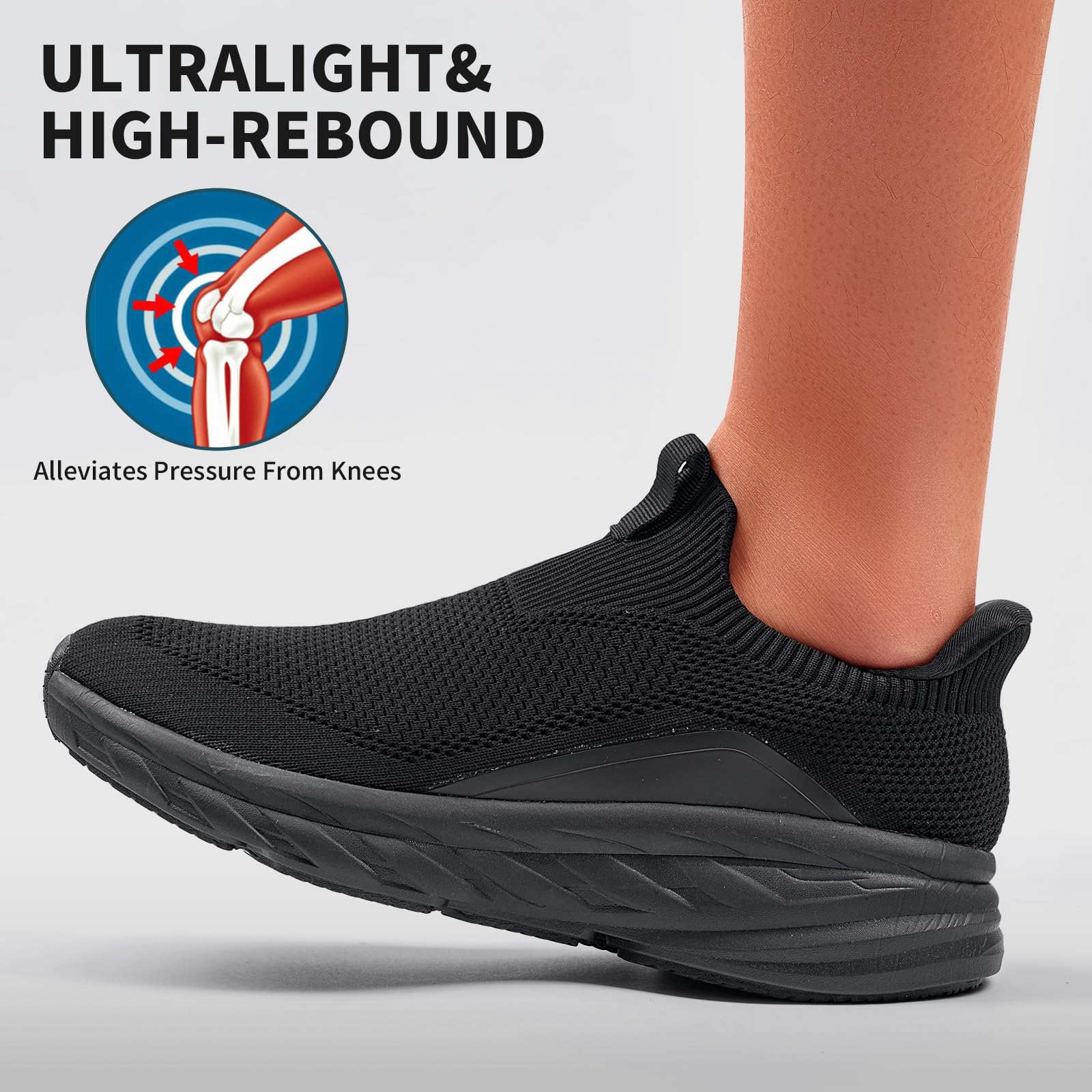 Sosenfer Baskets Slip-on pour Homme sans Lacets, Chaussures de Sport, Chaussures de Course, légères, Respirantes et antidérapantes pour Le Sport, Les Loisirs, Le Fitness, Le Jogging et la Marche