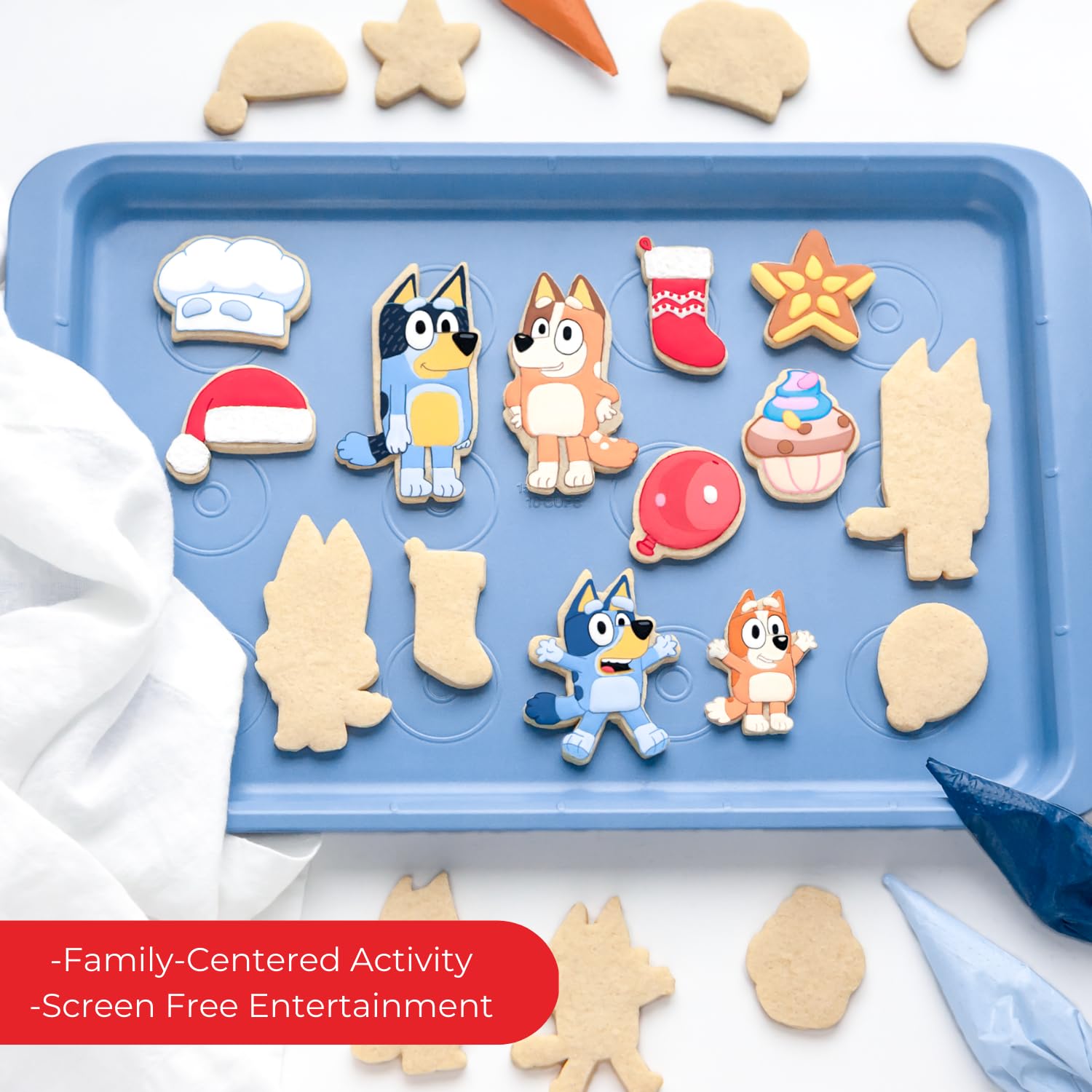 Amazon.com: Handstand Kitchen Bluey 10-Piece Holiday Cookie Cutter
