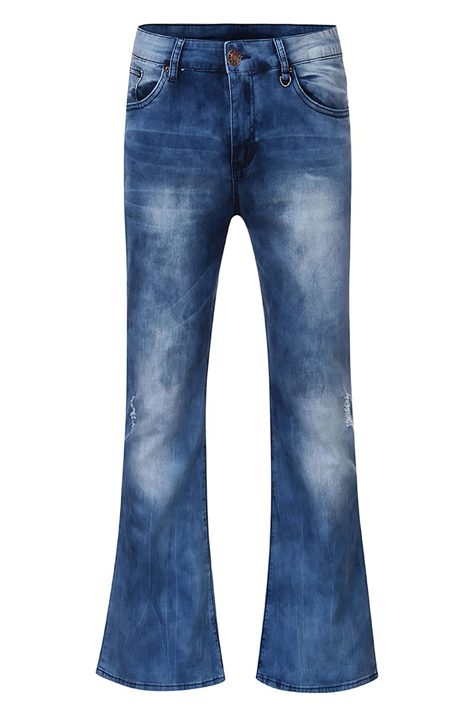 Mens Relaxed Fit Classic Stretch Bell Bottom Jeans product thumbnail 6