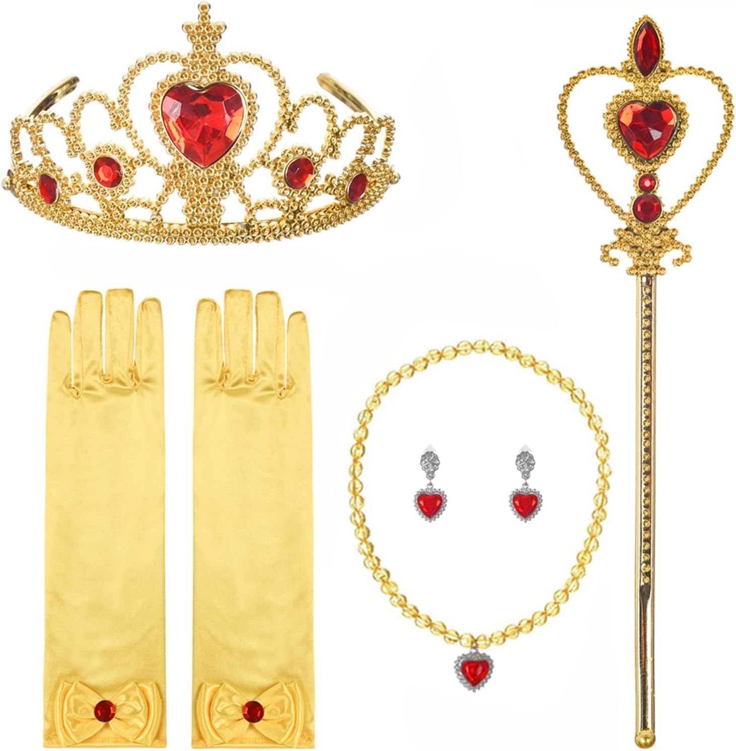 Avady Princess Dress for Girls Halloween Cosplay Costumes Birthday Party Dress Up Clothes Yellow - Image 5