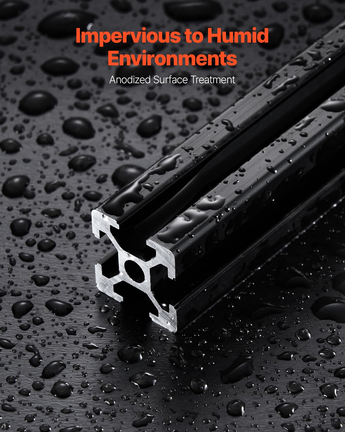 VEVOR Profilés d'Extrusion en Aluminium 2020, Lot de 10, Rail Linéaire Anodisé 1000 mm, Rainure en T, pour Imprimante 3D CNC