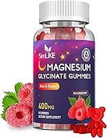 Vista 1 de Gomitas de glicinato de magnesio de 400 mg, gomitas de magnesio de alta absorción con L-teanina, Ashwagandha y GABA para relajación, alivio