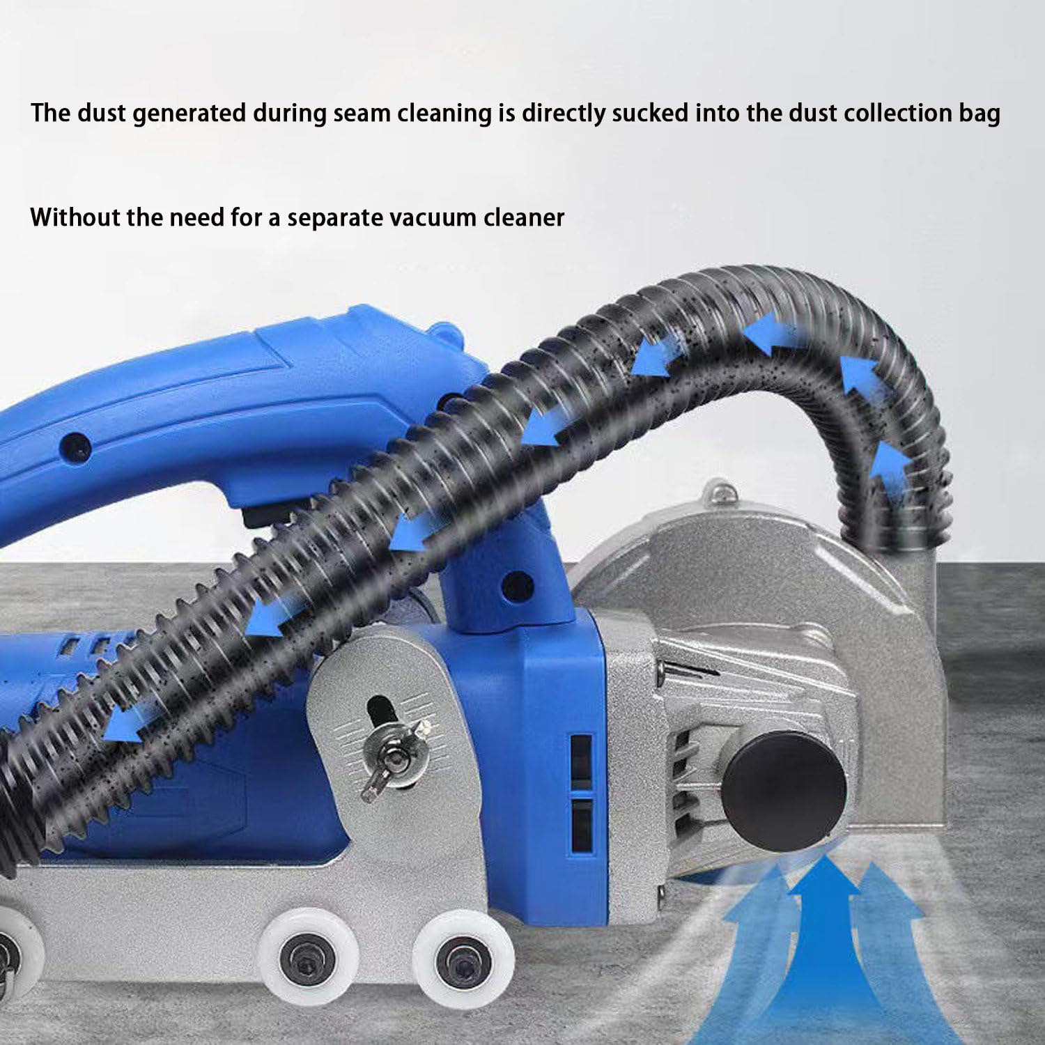 Máquina de limpieza de juntas de azulejos, herramienta eléctrica de extracción de lechada de 1200 W con bolsa de recogida de polvo, accesorio completo para limpieza de lechada de azulejos de cocina y
