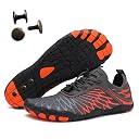Grounding Shoes with Copper Rivet in Sole for Men and Women – Barefoot Mesh Footwear with Rubber Sole, Wide Toe Box, Lightweight & Breathable, Blackorange8305, 11.5 Women/10 Men gallery image
