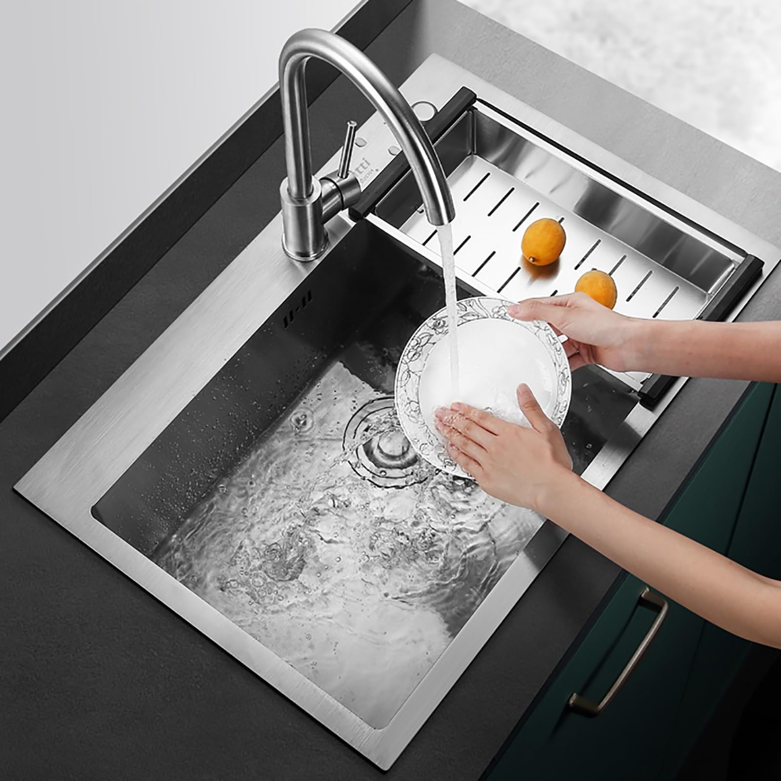 Évier inox nano 1 bac de grande capacité pour une cuisine moderne et durable