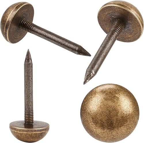 Miniatura 6 de Tachuelas de latón puro macizo como tachuelas de tapicería antiguas para muebles, pasadores decorativos para madera, tachuelas de alfombra,