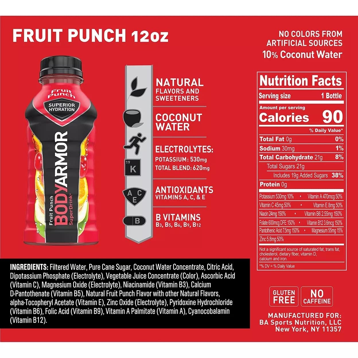 BODYARMOR Sports Drink Variety Pack (12 Fl. Oz., 28 Pk.) Net Wt 336 Fl Oz