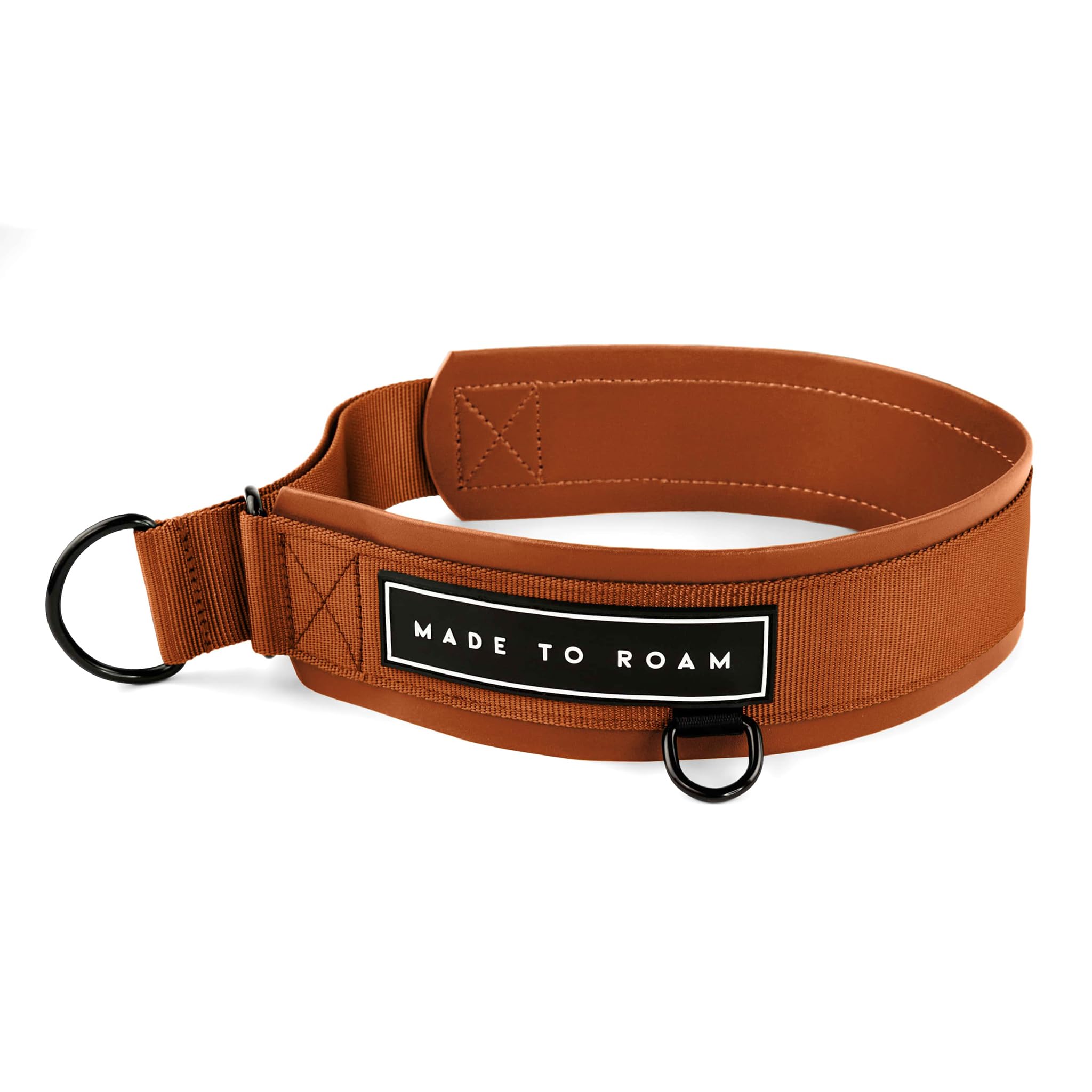 MADE TO ROAM Premium Everyday Dog Collar - Martingale Style No Pull Vegan Leather Collar, Heavy Duty and Lightweight for Small, Medium, Large Dogs (