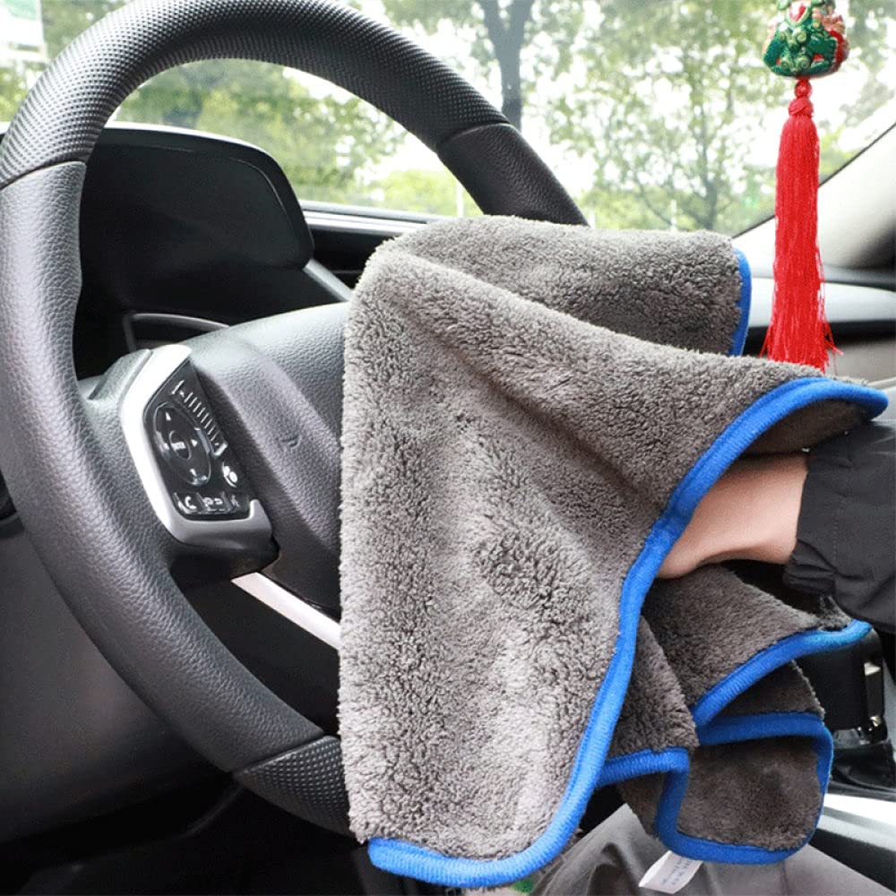 Asciugamano per autolavaggio 1200GSM Car Detailing Asciugamano in microfibra per autolavaggio Pulizia dell'auto Asciugatura Panno per lavaggio automatico Accessori per auto in pezza in microfibra,12