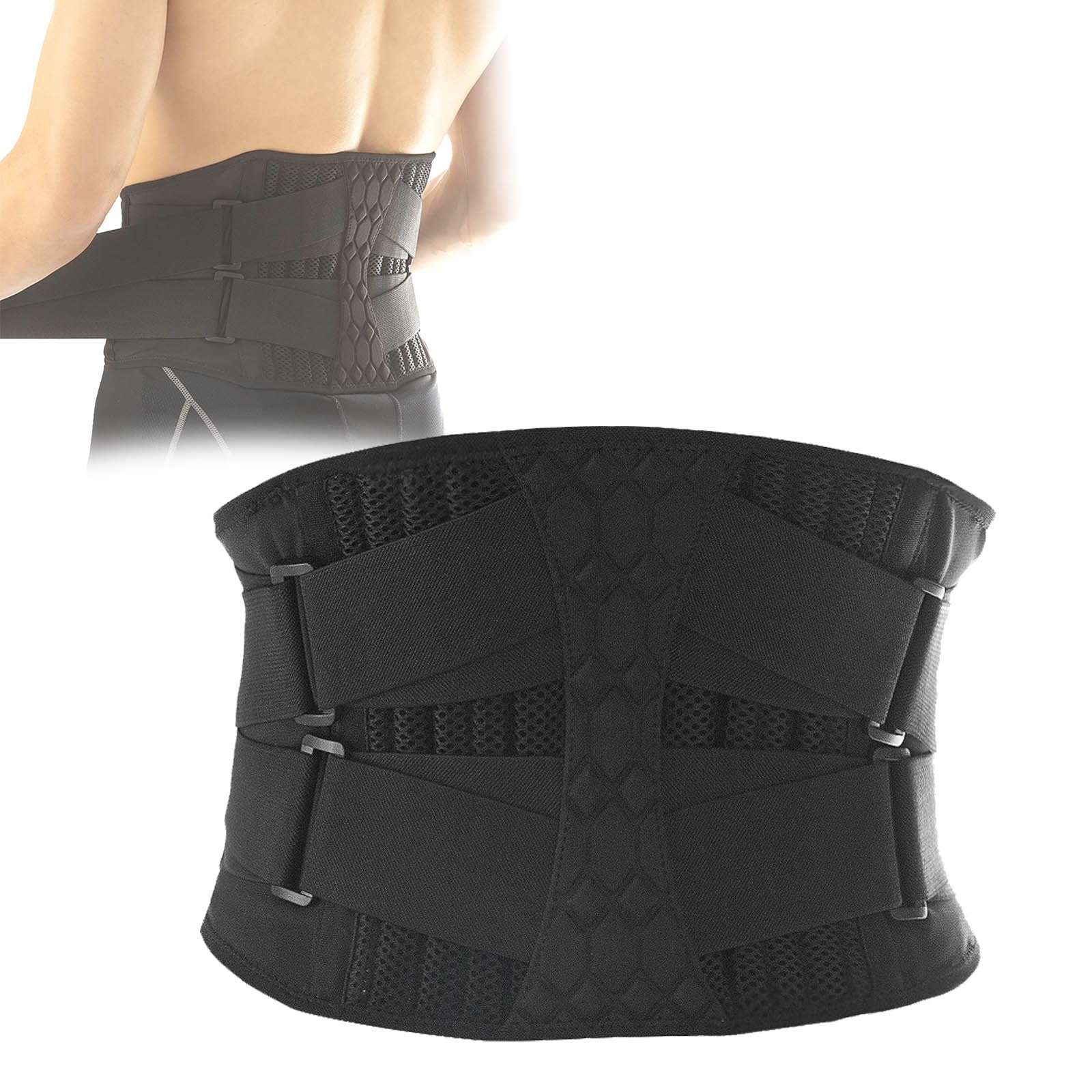 Faja Lumbar, For el Dolor de Espalda y Abdominal for Hombres Mujeres, Fajas Transpirables for la Baja M(L)