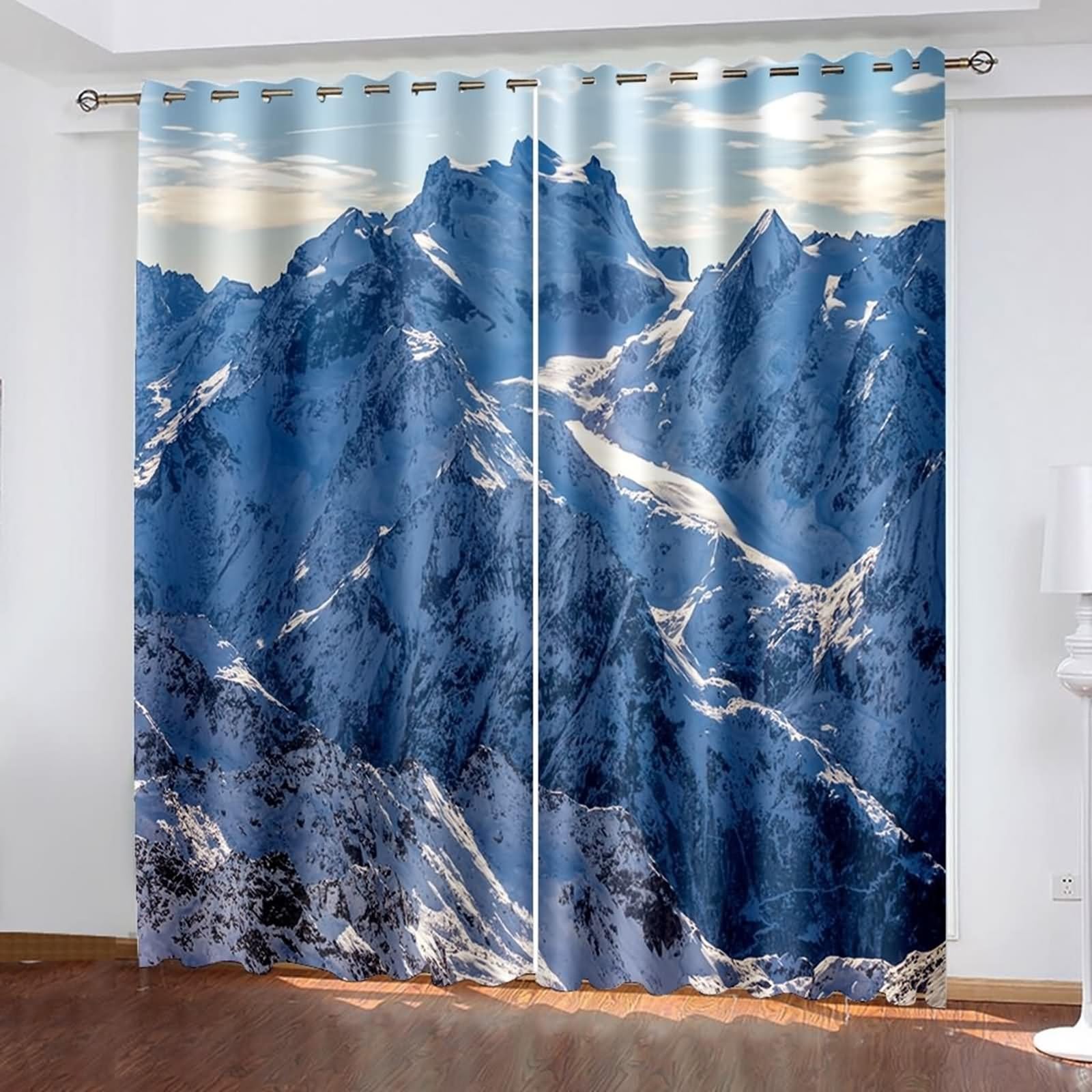 Cortinas de cocina fáciles de lavar de 2 paneles para renovar ventanas oscuras