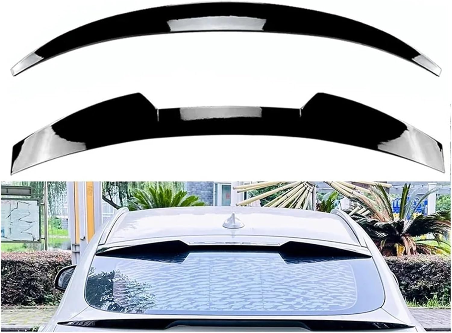 Compatible For BMW F26 X4 2014-2018 Rear Roof Trunk Spoiler Wing Air Deflector Dam Tail Tuning MP Style Car Body Kit Tuning Accessories(Rear Gloss Black)