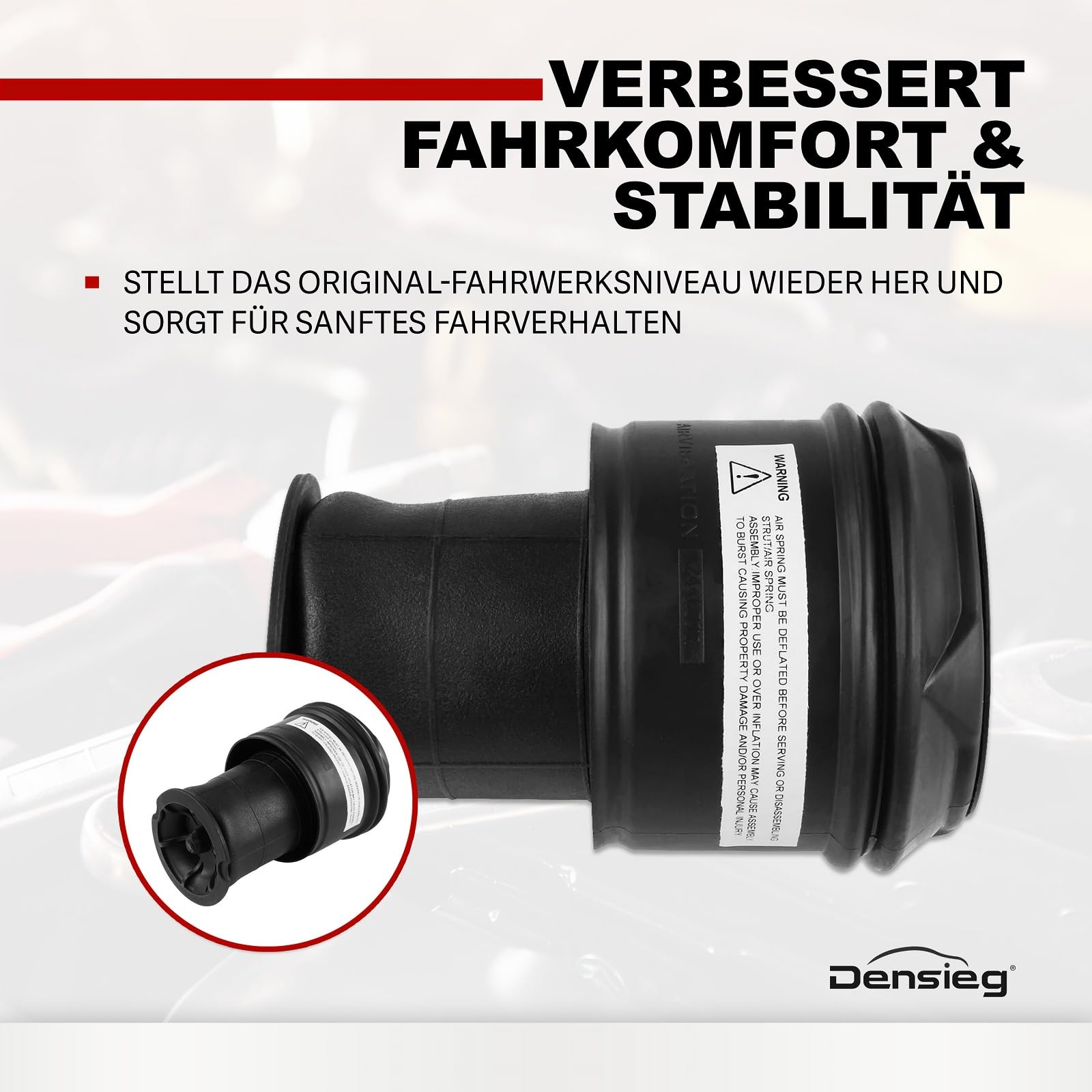 2x Luftfederbälge Hinten Links + Rechts für Citroen C4 Grand Picasso, Ersatz für 5102GN 5102R8, Repariert Durchhängen & stellt Fahrzeughöhe wieder her, Luftfederung Set