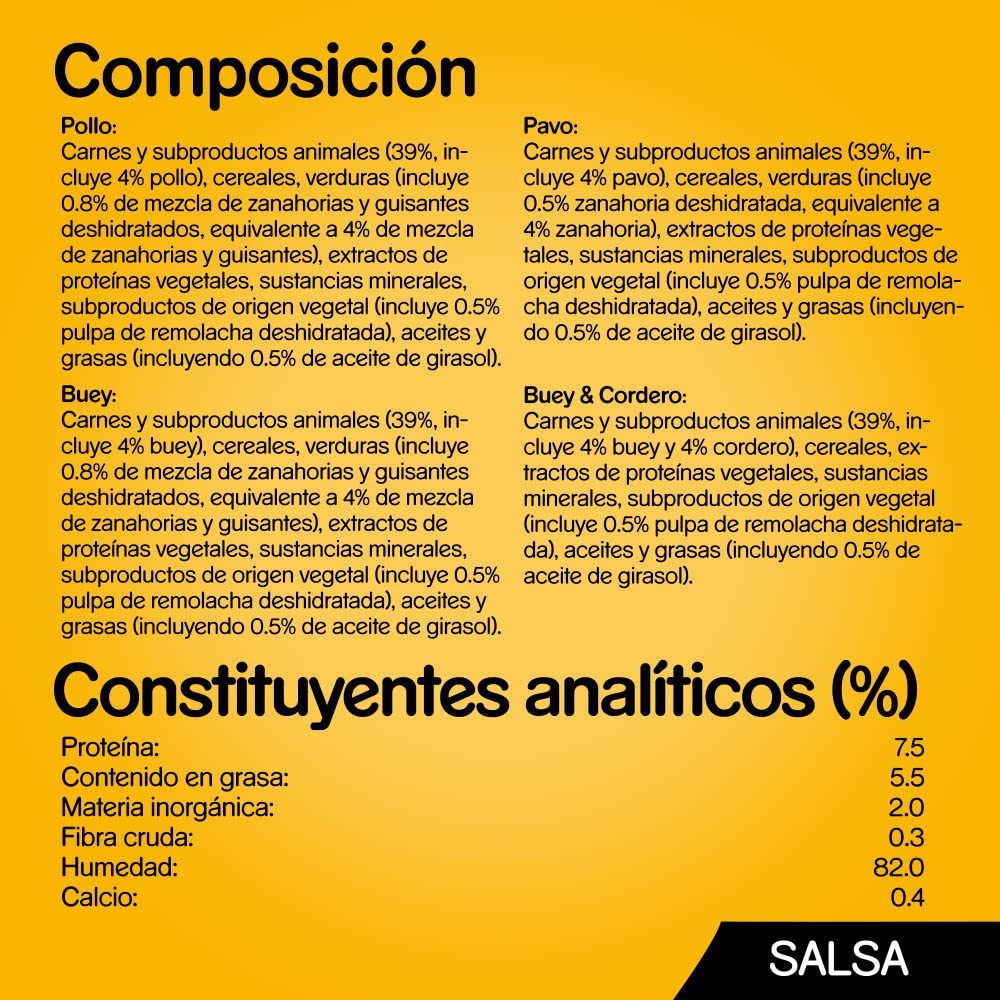 Pedigree Comida húmeda para perros sabores mixtos en salsa, paquete múltiple (4 paquete x 12 bolsas x 100 g)