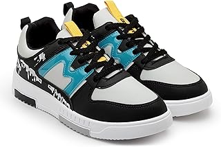 ASIAN Men's TARZAN-03 Casual White Sneaker High Neck Shoes for Men I Walking & Gym Shoes for Boys with Lightweight Extra Jump I Casual Lace-Up Shoes for Men