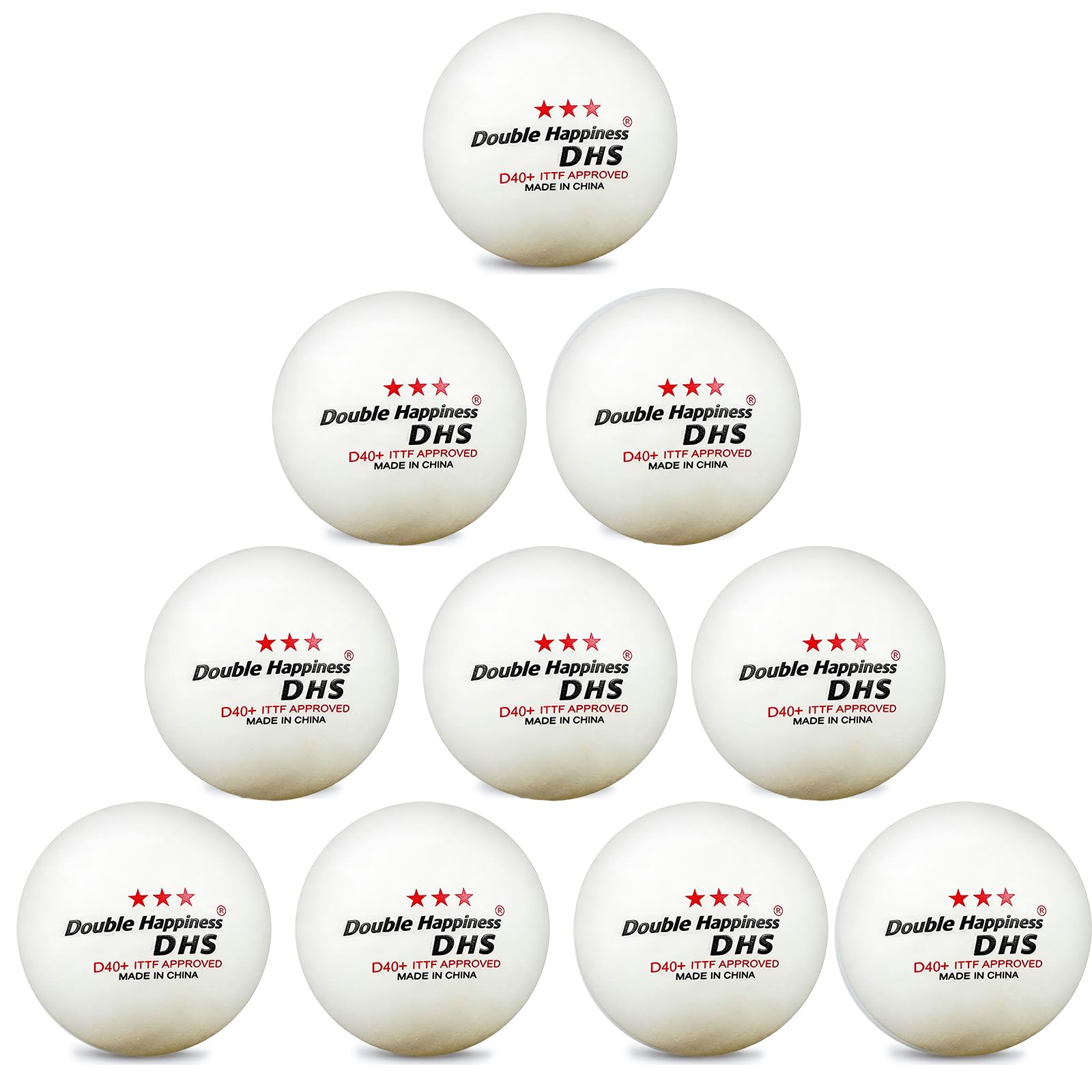 AMIRDE DHS 3-Star Premium 40+ Table Tennis Balls White Ping Pong Balls Tournament-Level 40+ ABS Professional Perfect Sphere for Perfect Spin, Excellent Accuracy, Reliable Bounce