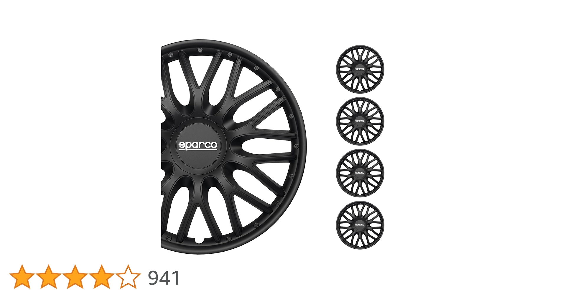 Wheel Trims Roma 14'' Sparco Corsa Black