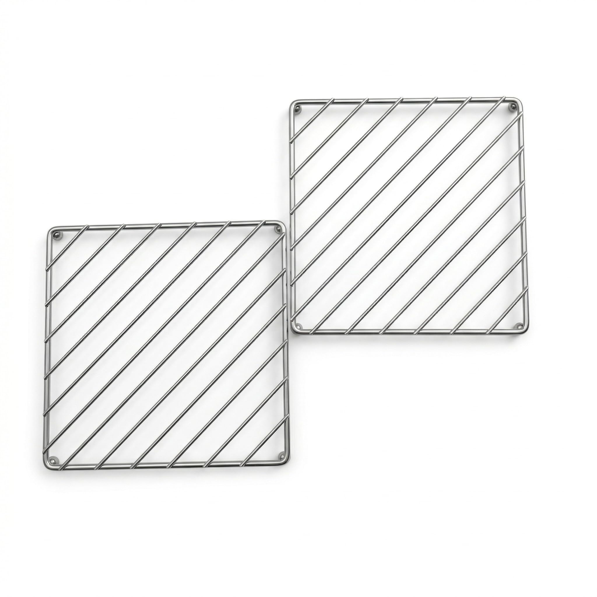 Kitchen countertop heat insulation mat, square iron mat, heat resistant and anti-scalding, durable, multi-functional heat insulation mat set, rounded corner design, easy to clean and store.