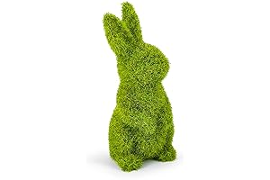 Enliven Your Easter Decor with Resin Moss Bunny Figurines (Small0102)