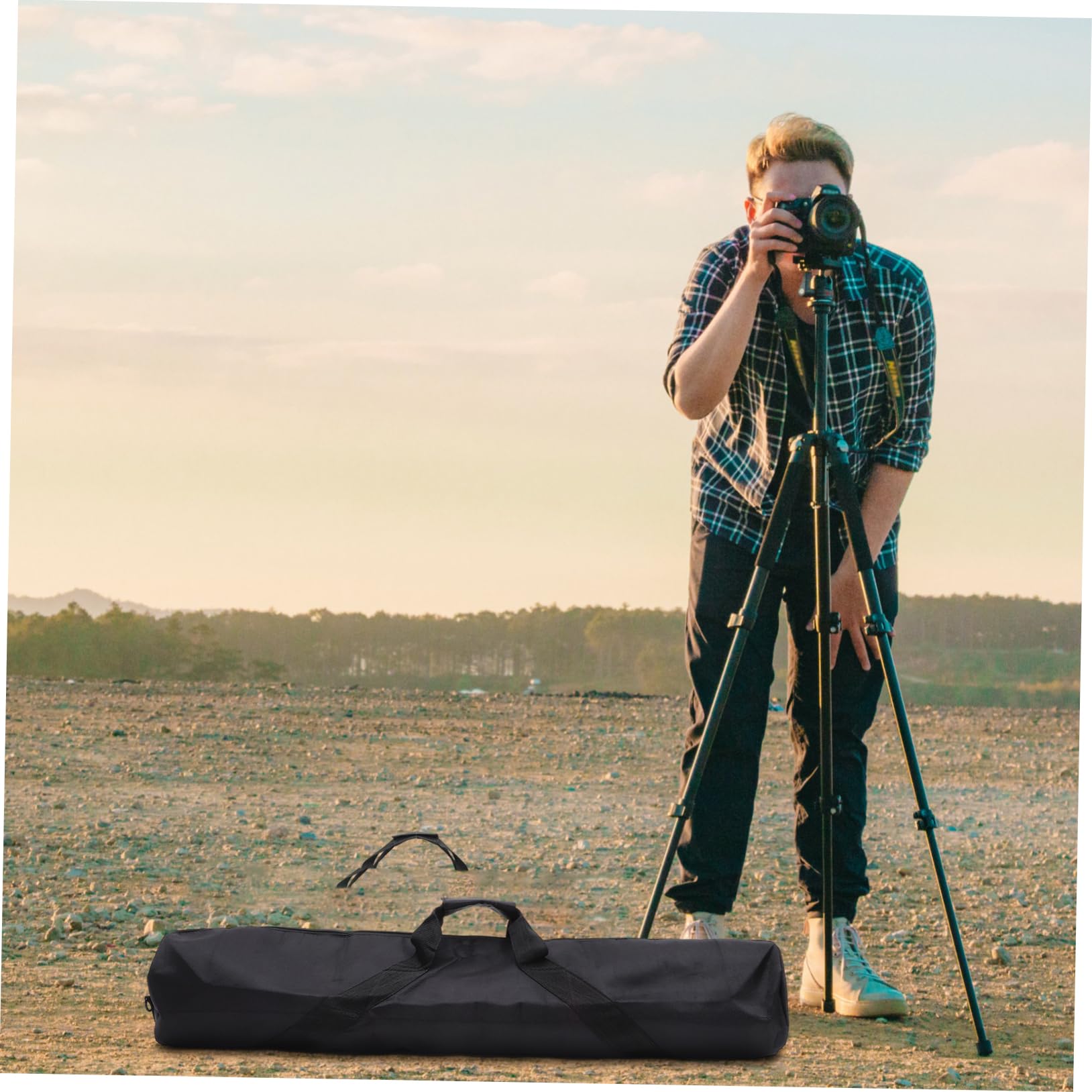 Borsa Da Viaggio Per Treppiede Sacchetto Resistente Per Supporti Fotografici e Luci Spallacci Per e Videografi