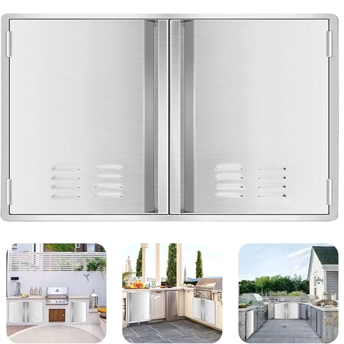 Buy Marada Outdoor Kitchen Doors,304 Stainless Steel Access BBQ Doors