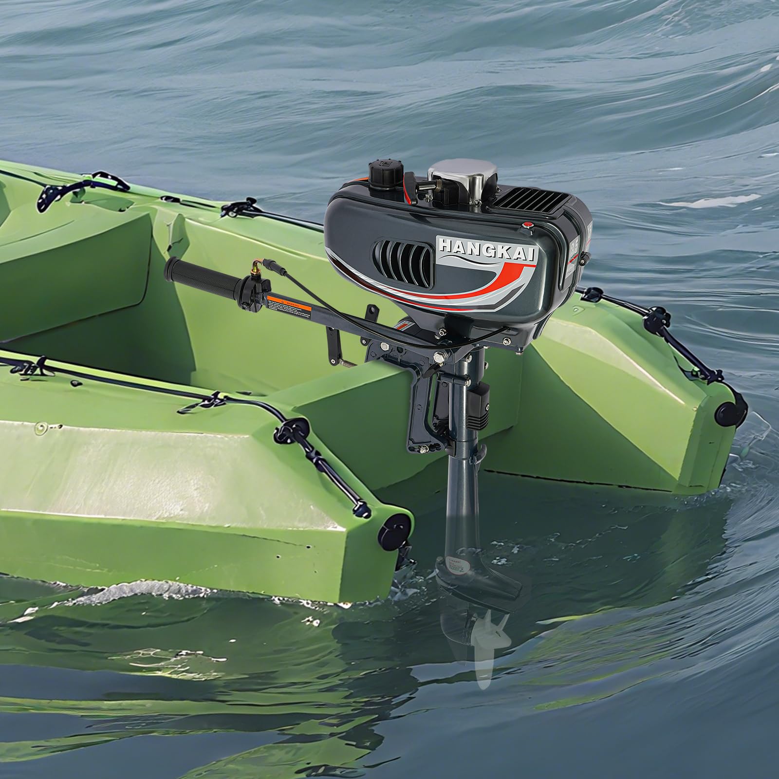 Motor eléctrico para barco 2500W 4000–5000 rpm Motor fuera de borda eléctrico de 3,5 CV con sistema de encendido CDI y función de inclinación/elevación, motor eléctrico fuera de borda motor de barco