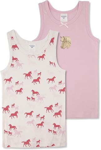 SALT AND PEPPER Girls Singlet 2er Set Horses, Intimo Bambina, Multi,