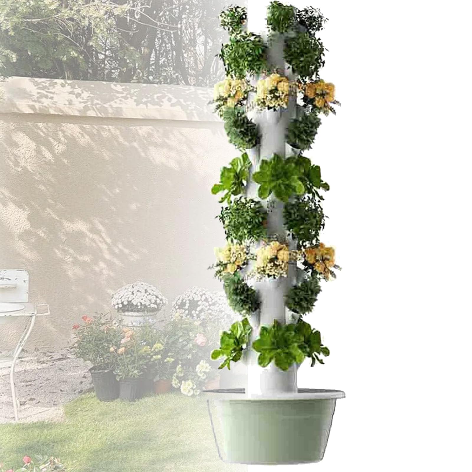 ylpddmm Hydroponics Growing System, 20/28/36 pods Vertical Hydroponic Tower 7Layer-Withoutlight