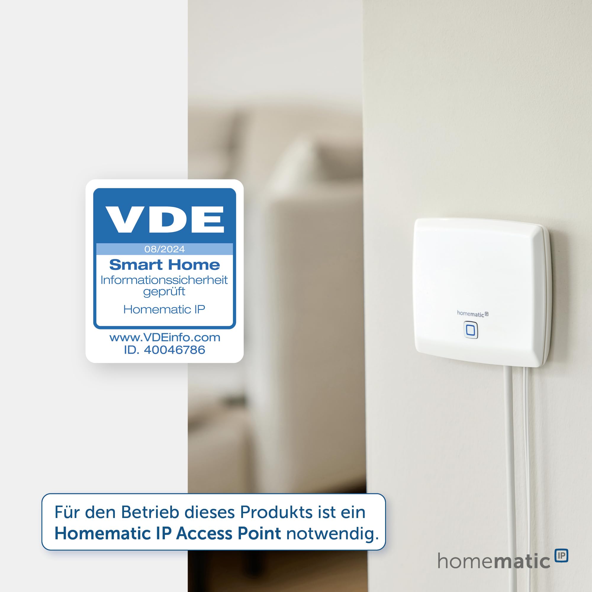 Homematic IP Inteligentny kabel pomiarowy – na zewnątrz, steruje oświetleniem ogrodowym, lampami i urządzeniami smart za pomocą aplikacji, Alexa i Google Assistant, do użytku na zewnątrz, IP44,