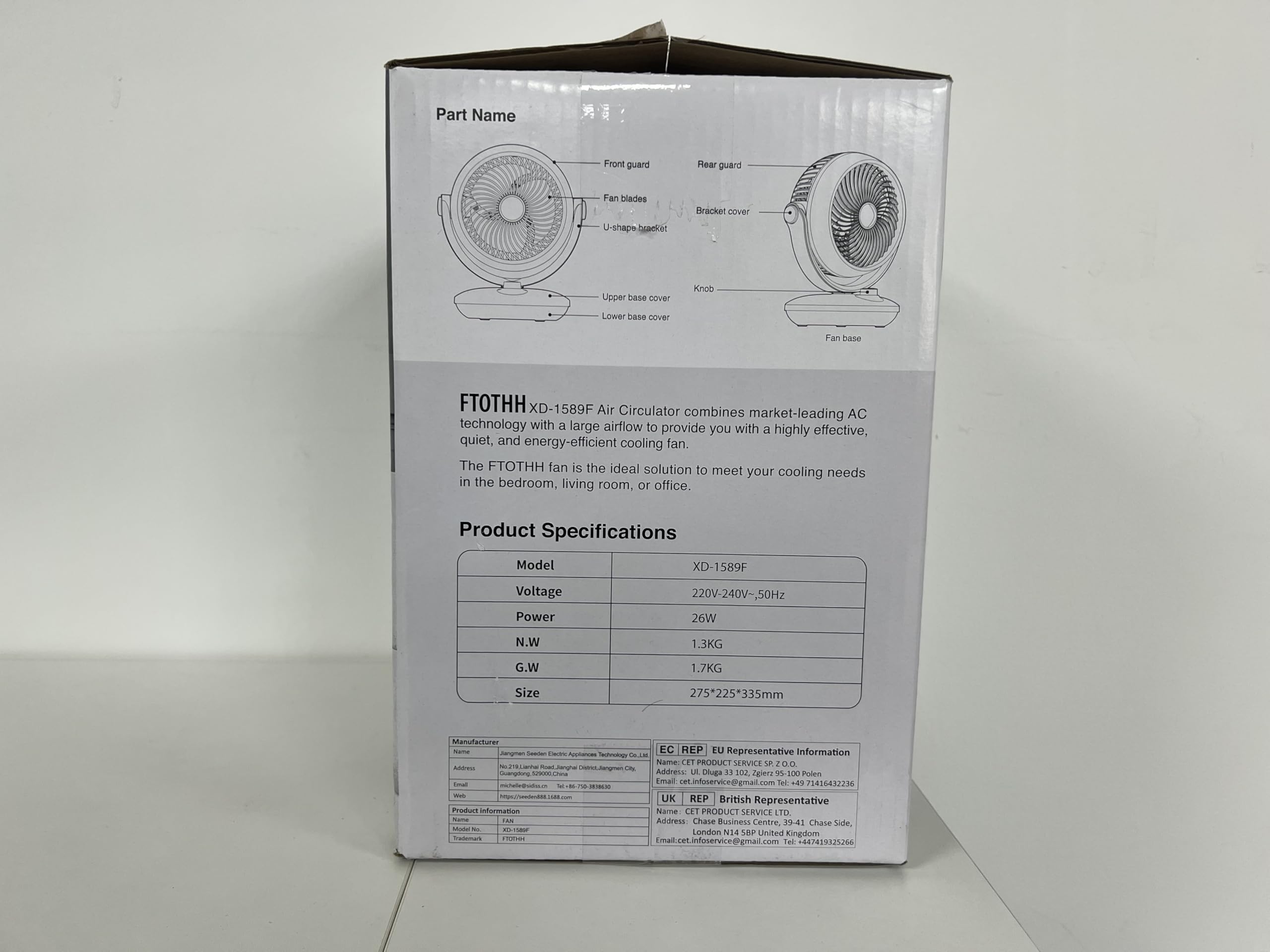 FTOTHH Plástico 3 Hojas para Ventilador, Reemplazo Resistente Ligero para Circulación — view 4