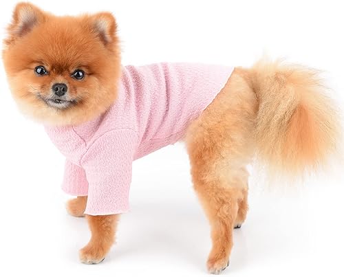 Miniatura 2 de SMALLLEE_LUCKY_STORE Linda camiseta de punto para perritos, camiseta de punto para cachorros con anillo en D para perros pequeños, medianos, gatos,