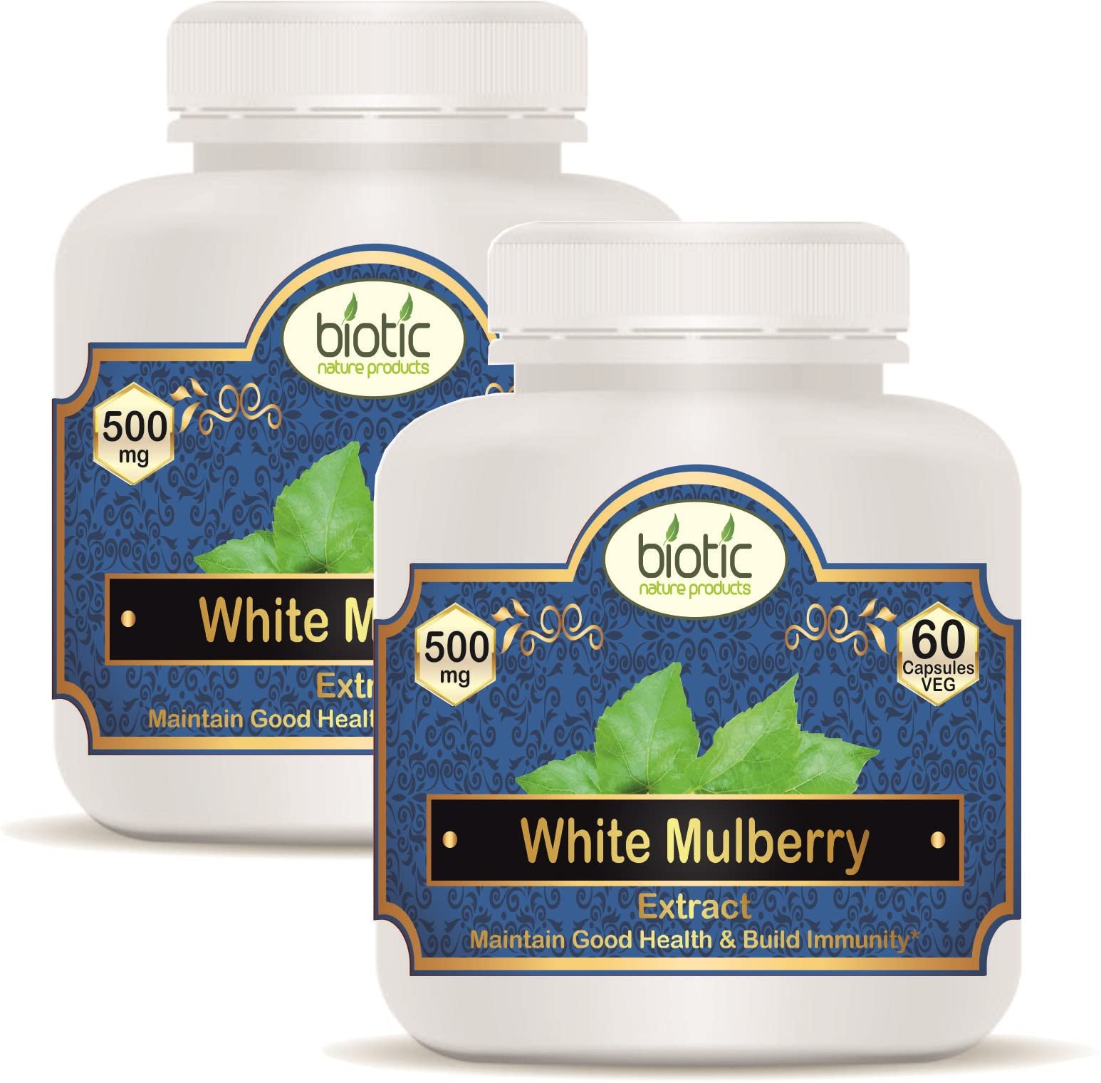 Biotic White Mulberry Leaf Extract 500mg - 120 Veg Capsules (Pack of 2) (B0B6G8Z5JZ) Amazon Price History, Amazon Price Tracker