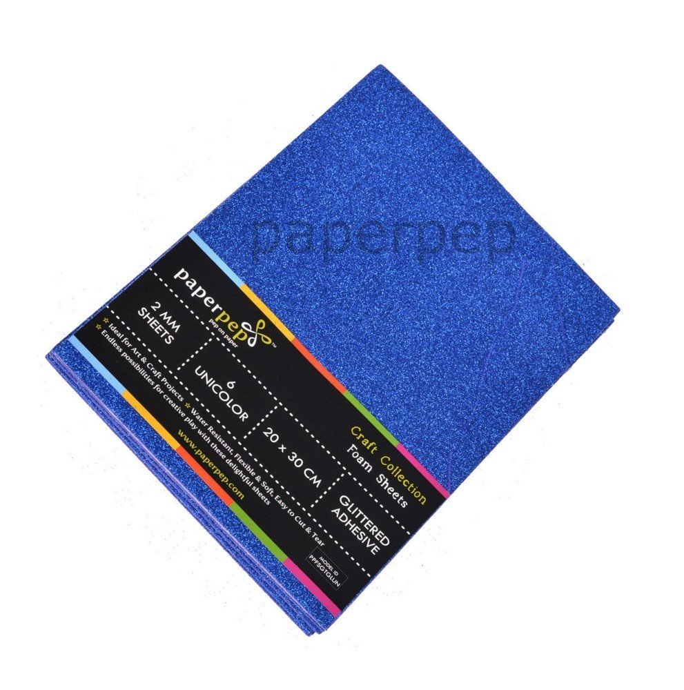 Paper Pep Craft Collection Scrapbook 2mm Glittered Adhesive Foam Sheets