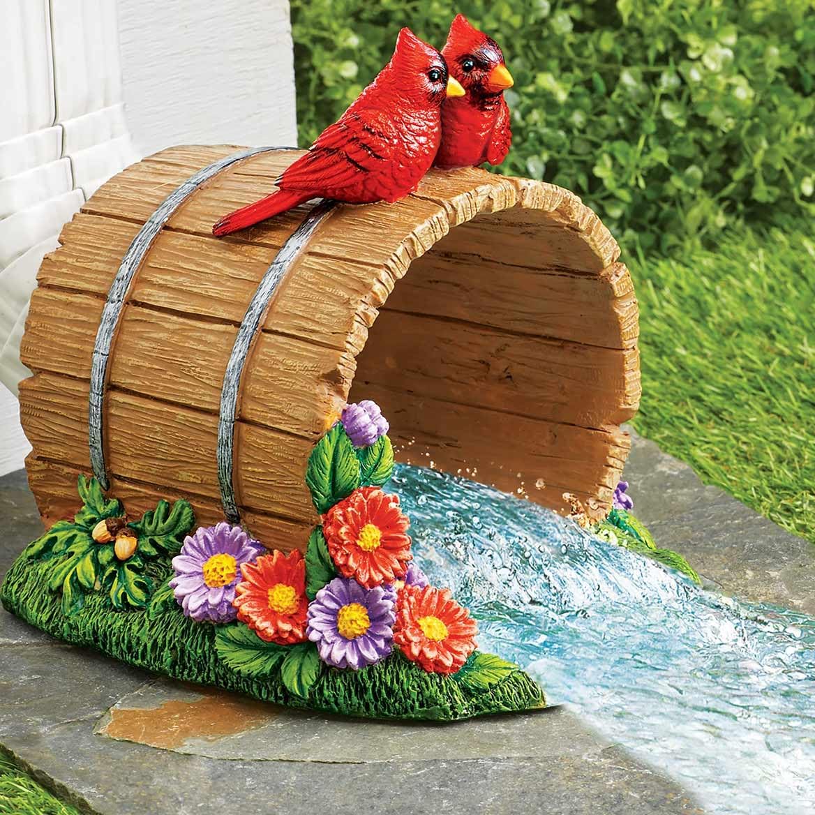 Collections Etc Hand-Painted Cardinal Decorative Downspout Cover