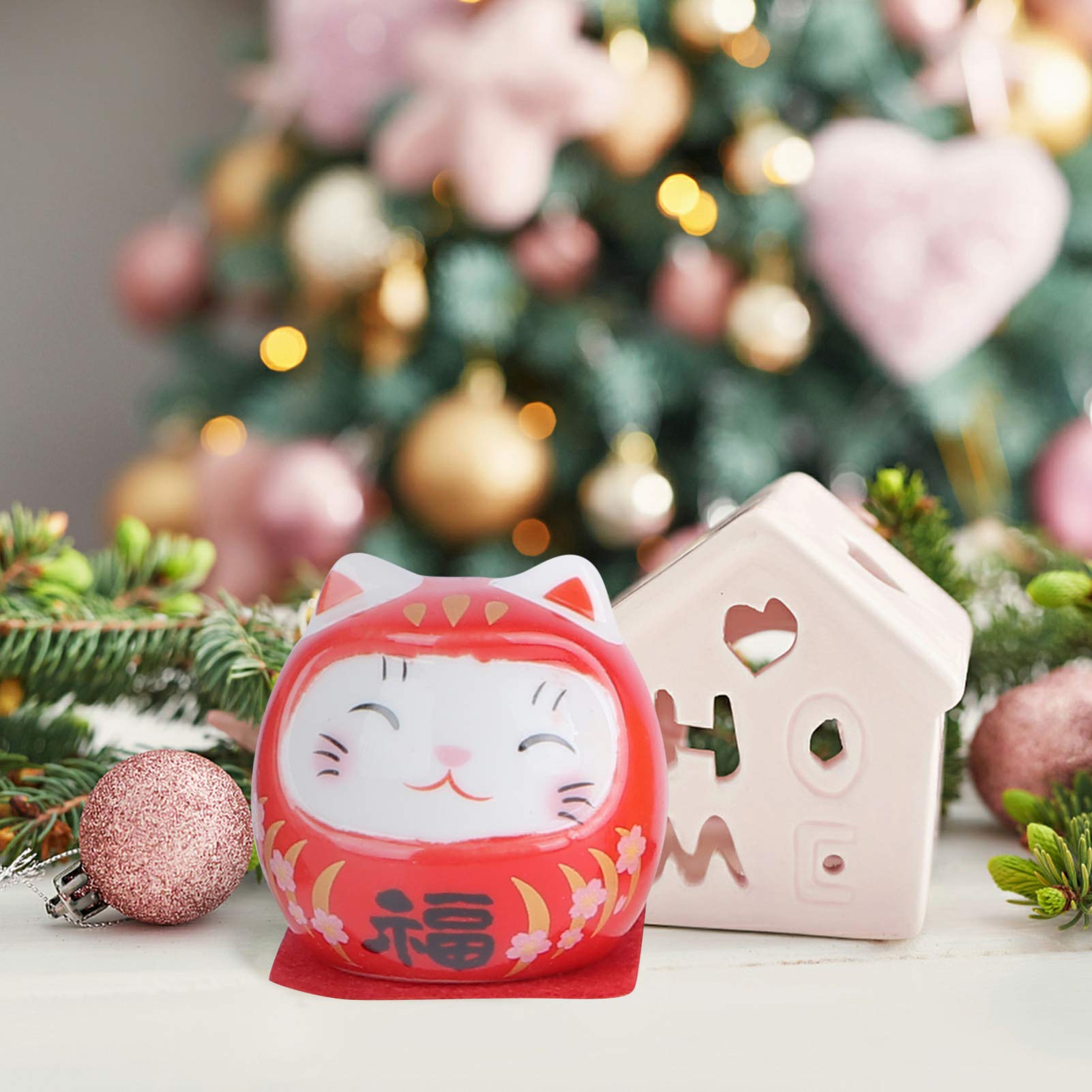 Set 5 Bambole Daruma Portafortuna Giapponesi - Miniature In Cartapesta, Stile Kawaii, Idee Regalo - Foto 7