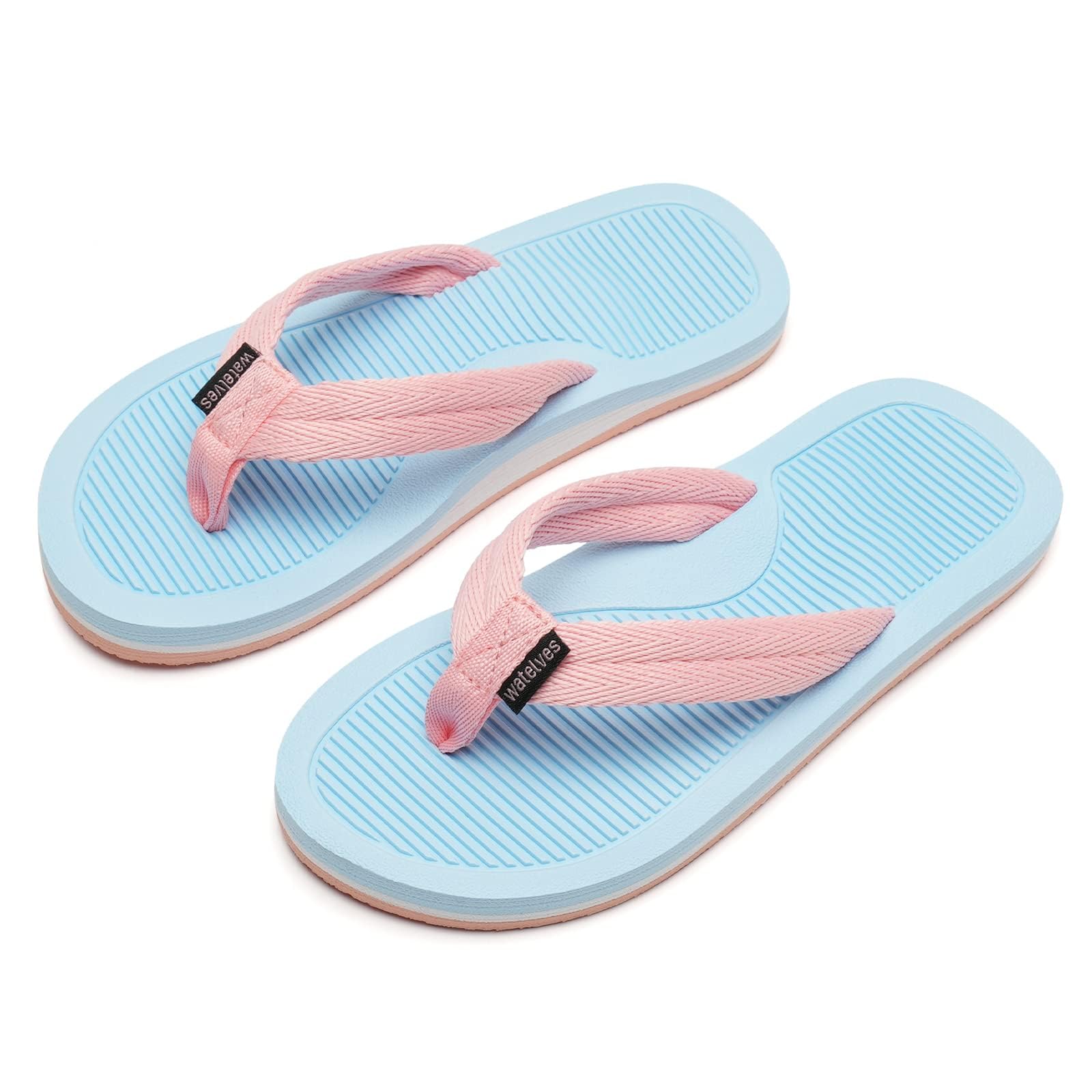 WateLves Flip Flops Kinder Zehentrenner Mädchen Jungen Badelatschen Sommer Strand und Pool Rutschfeste Zehensandalen