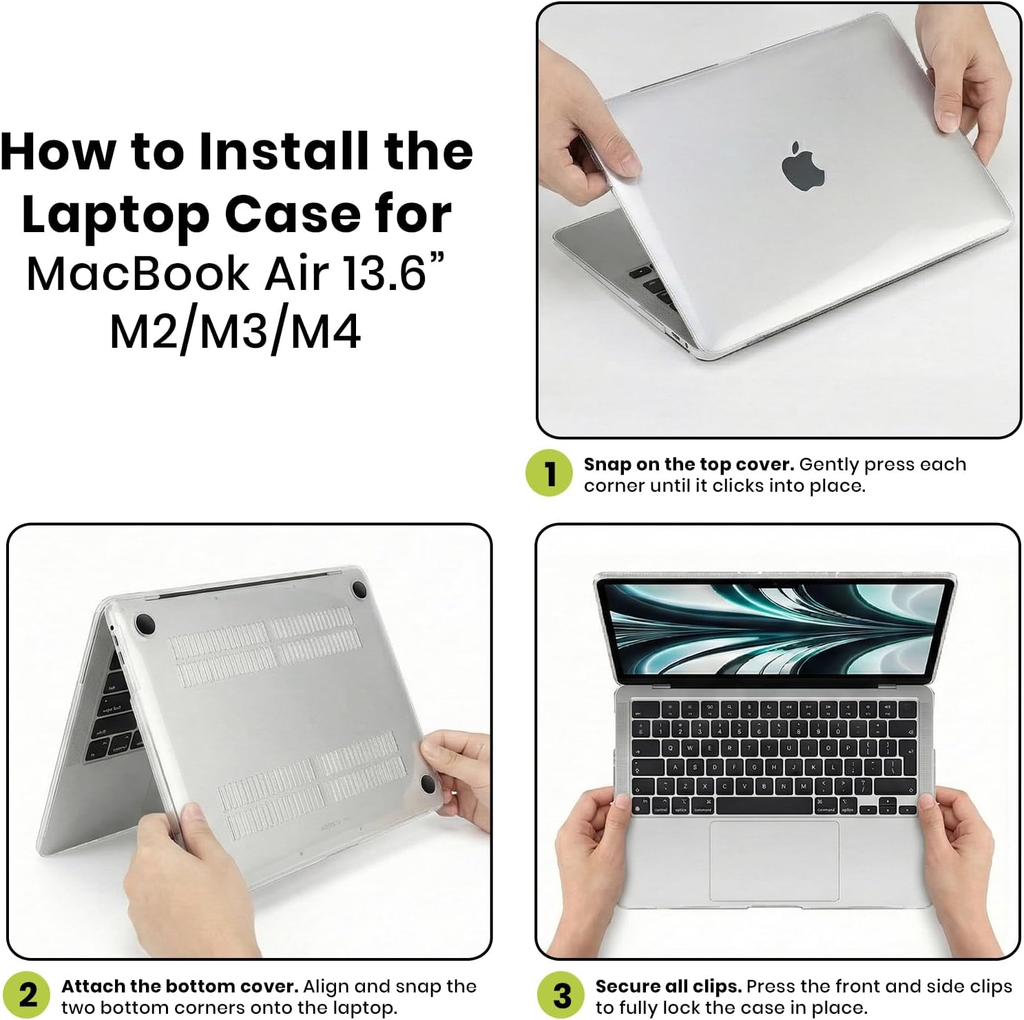 Head Case Designs Officially Licensed Peanuts Snoopy Icons and Characters Clear Hard Crystal Armour Laptop Case Compatible with MacBook Air 13.6" M2 A2681/M3 A3113/M4 A3240 2022/2024/2025