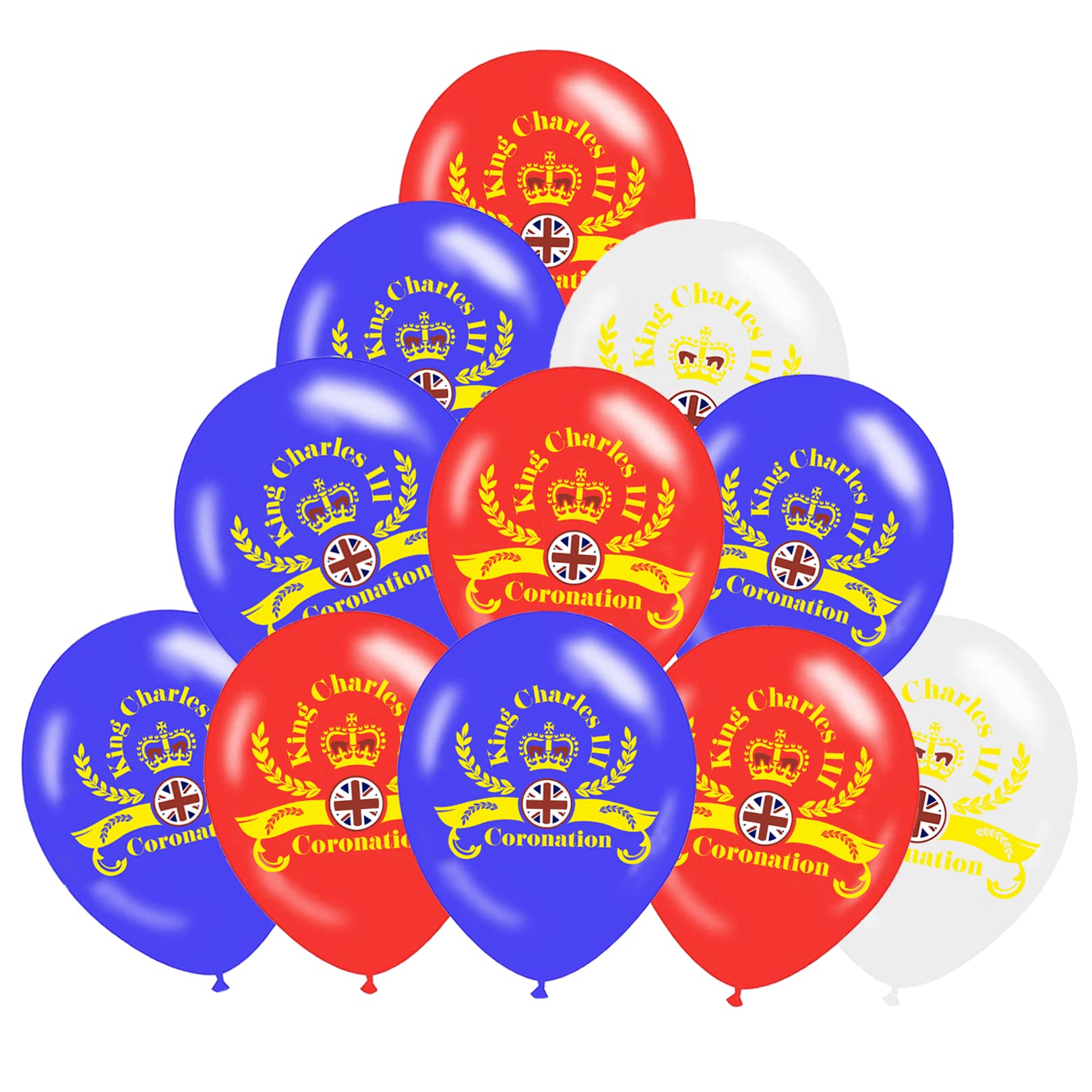 King Charles III Coronation Decorations Balloons, 30Pcs 2023 King Charles Coronation Decorations Party Union Jack  Latex Balloons UK New King Coronation Party Balloons Decorations United Kingdom